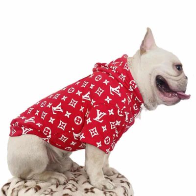 COUTUDI Dog Hoodie for Small Dogs Good Vibes Only Word Print Dog Hoodie Cat Hoodie Warm Winter Puppy Sweater Soft Puppy Hoodie Dog Coat Casual Sweatshirt 