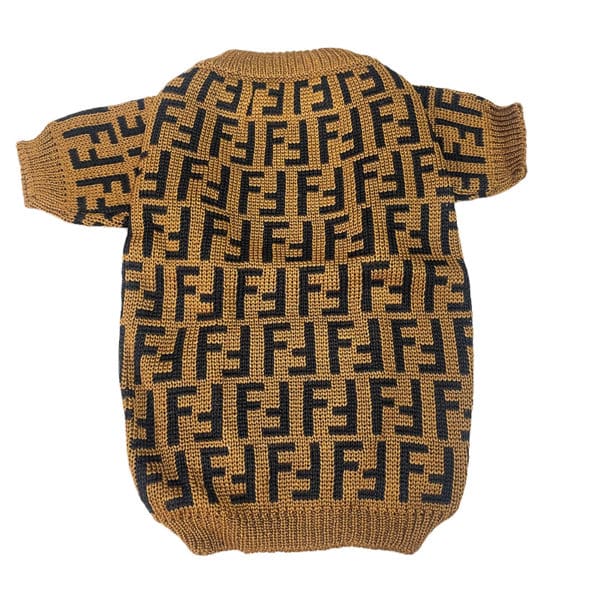 Fendi dog sweater | Brown Fendi luxury Dog Wool Sweater,Best w020 ...