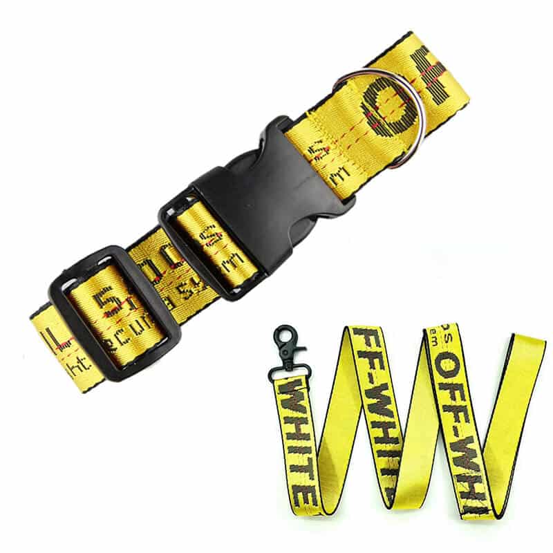 Off-White Pet Harness Leash or Collar for Dogs and Cats 