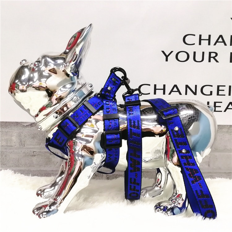 off white dog harness
