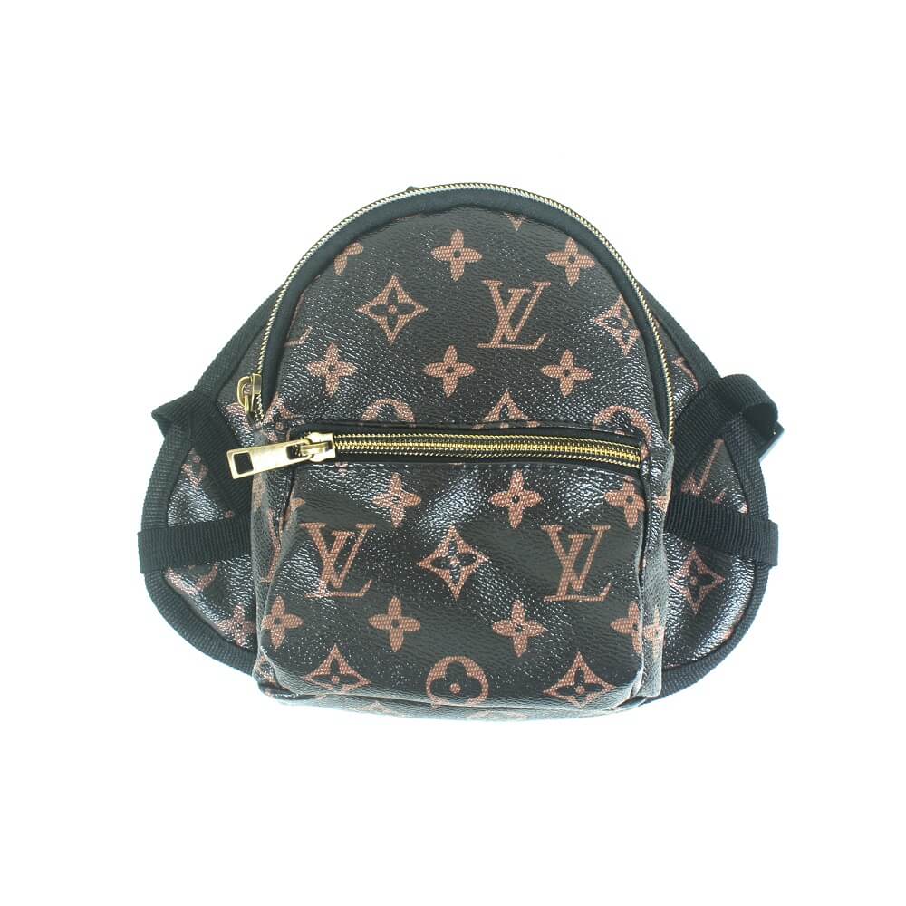 Louis VUITTON Dog bag in Monogram canvas and natural le…