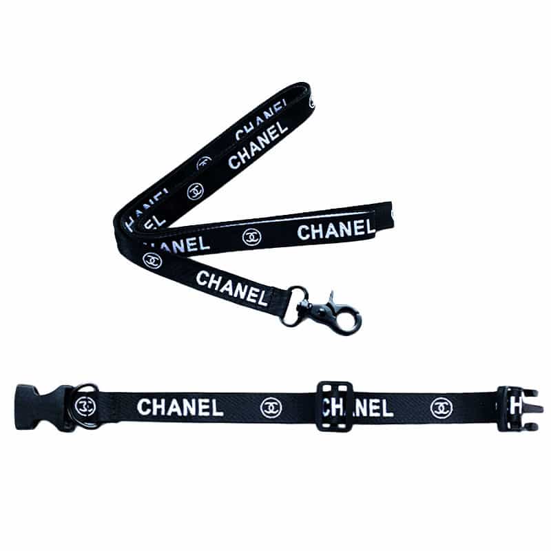 Chanel Classic Designer Light Pink, Blue, Mint or Lilac Webbing Dog Collar  – Custom Design Dog Collars