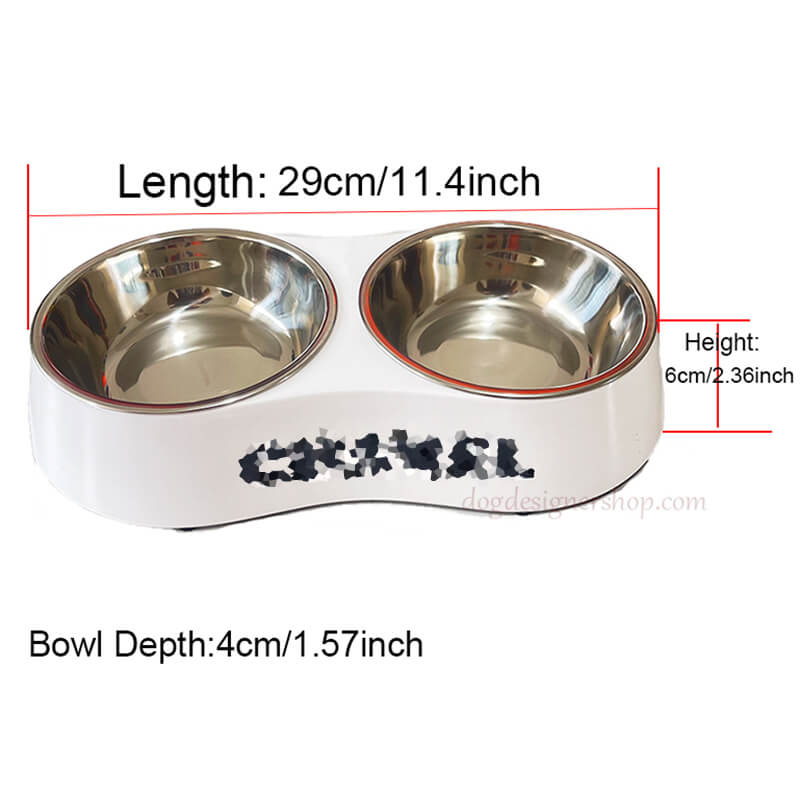 Chanel double dog bowl, Chanel bowls