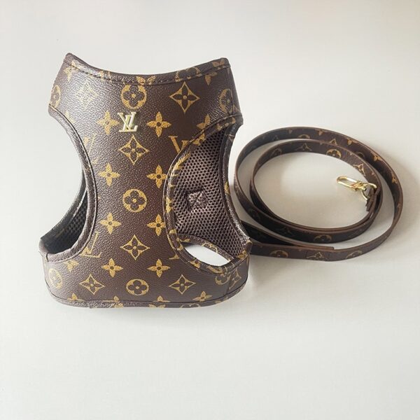 Louis Vuitton leather dog harness LV padded harness for sale , Doggs