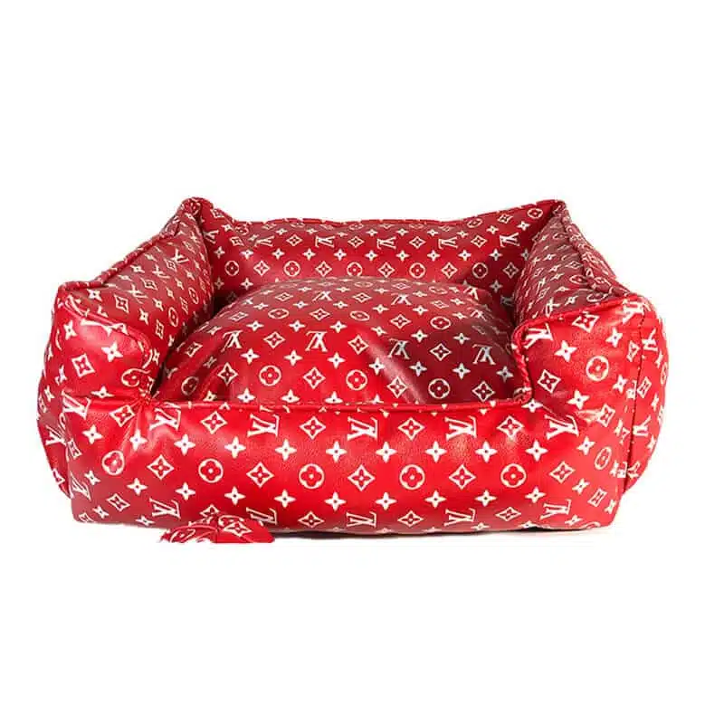 Louis Vuitton leather Dog bed  Luxury lv Dog Sofas for Large