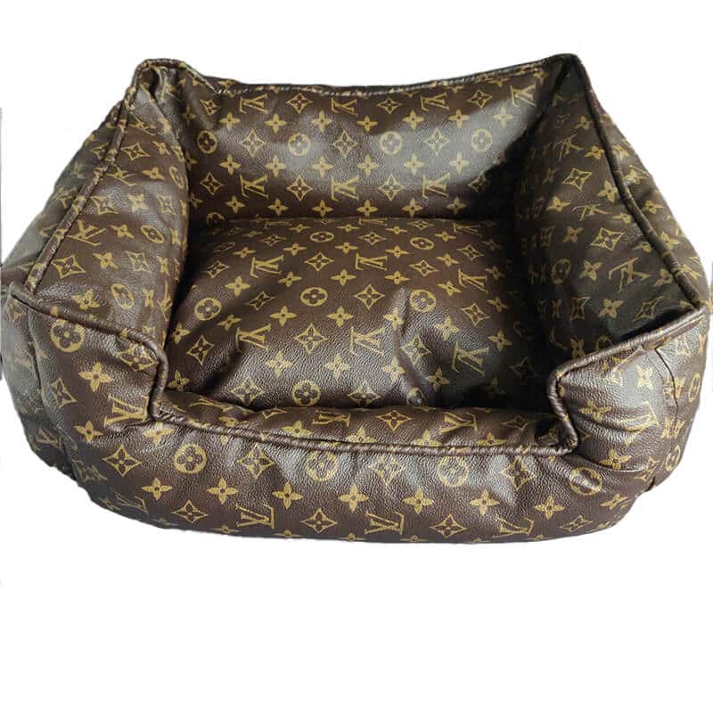 Louis Vuitton Leather Dog Bed Luxury, Leather Dog Bed Cover