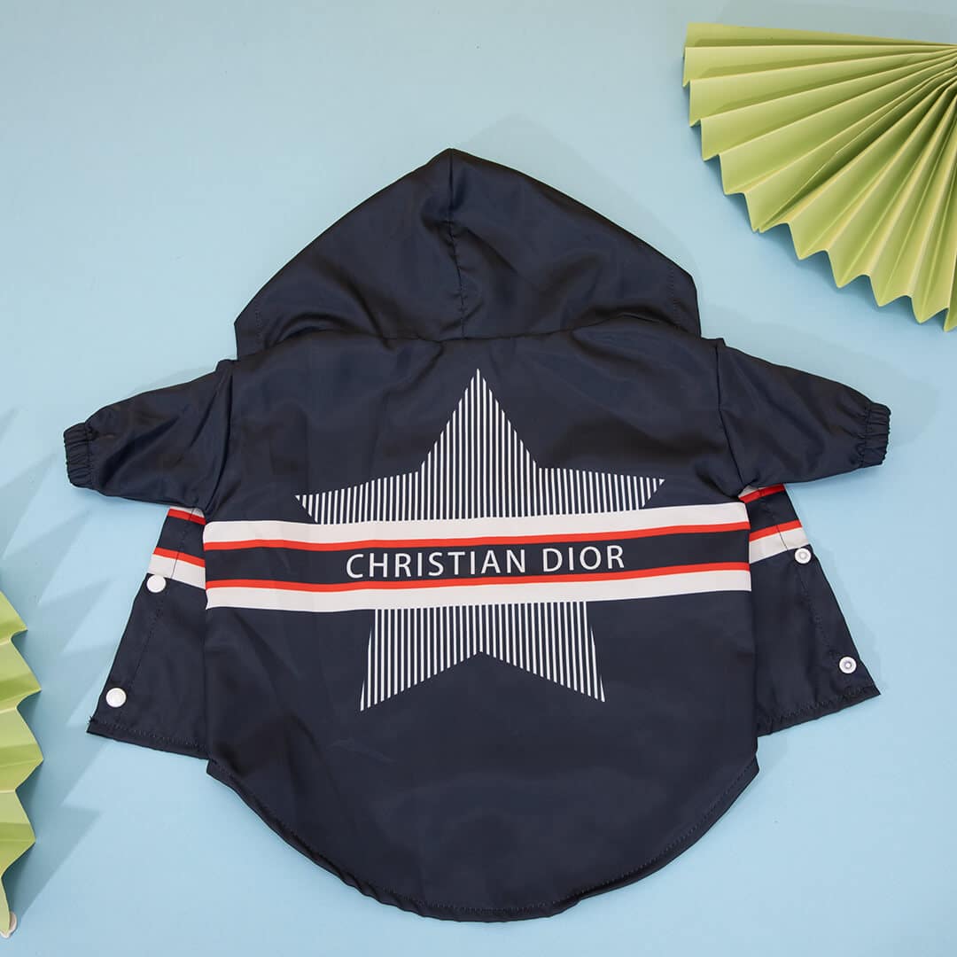 Christian Dior dog clothes Best Waterproof Dior jacket for puppies pugs w415