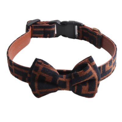 Dark brown with bowknot