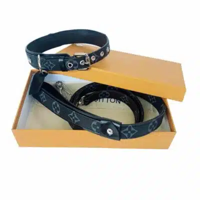 Dog collar & collar leash set