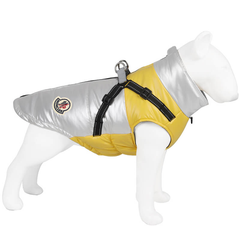 Moncler jacket for dogs Dog Jacket with Harness 2024 NEW