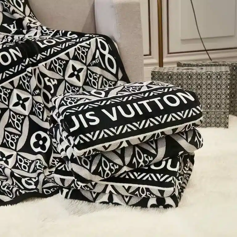 LV dog bed blankets